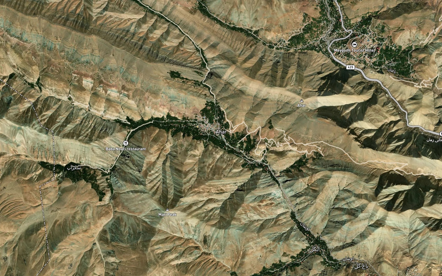 Satellite map of the Rudkhaneh-ye Pashkunak