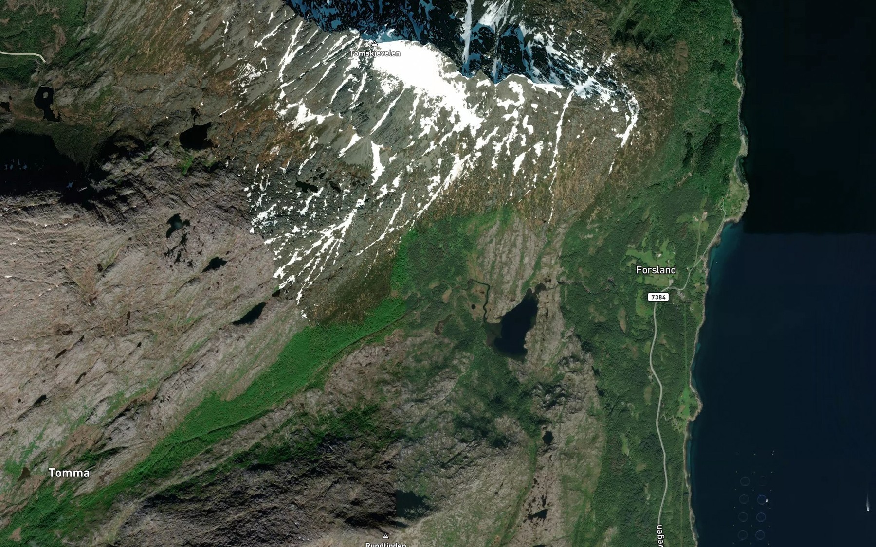 Satellite map of the Svartbekken