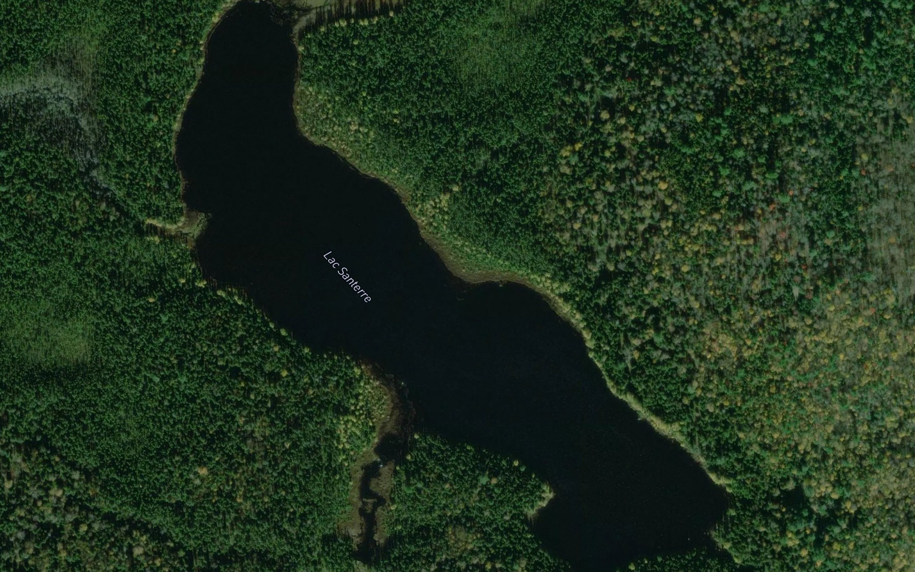 Satellite map of the Lac Santerre