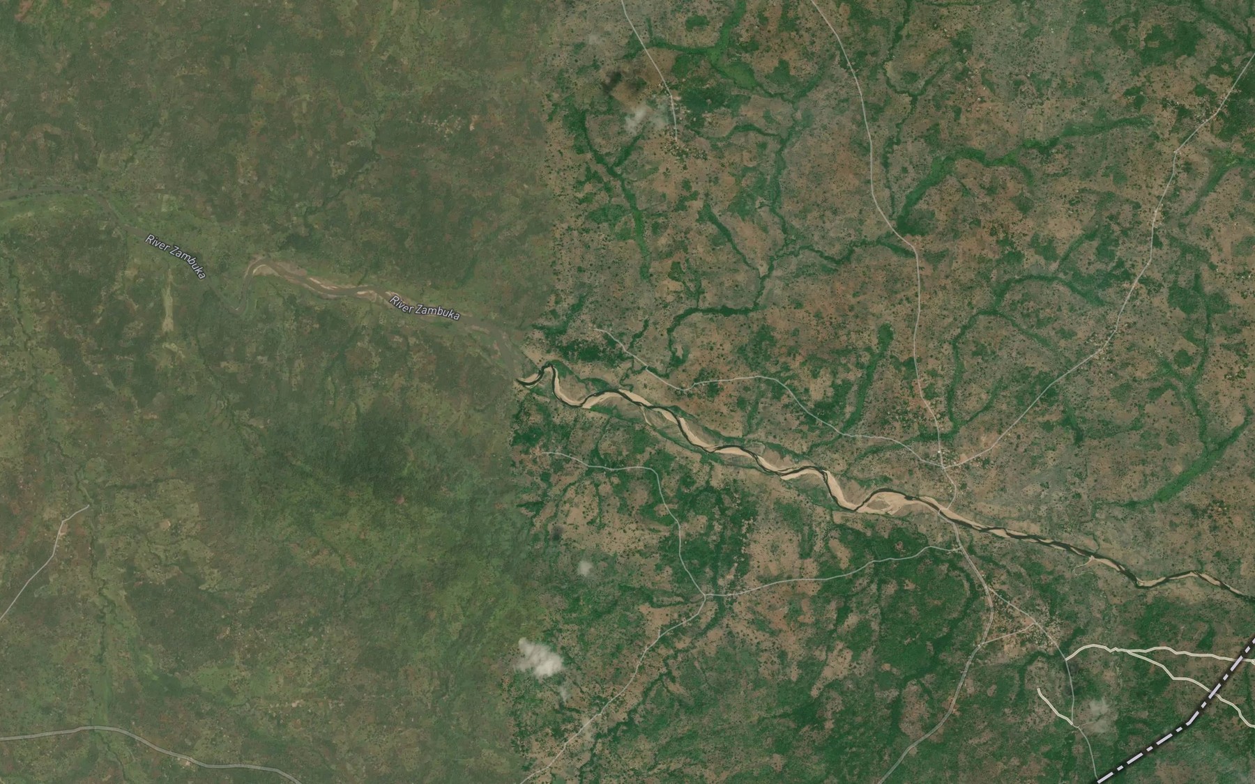 Satellite map of the River Sisan