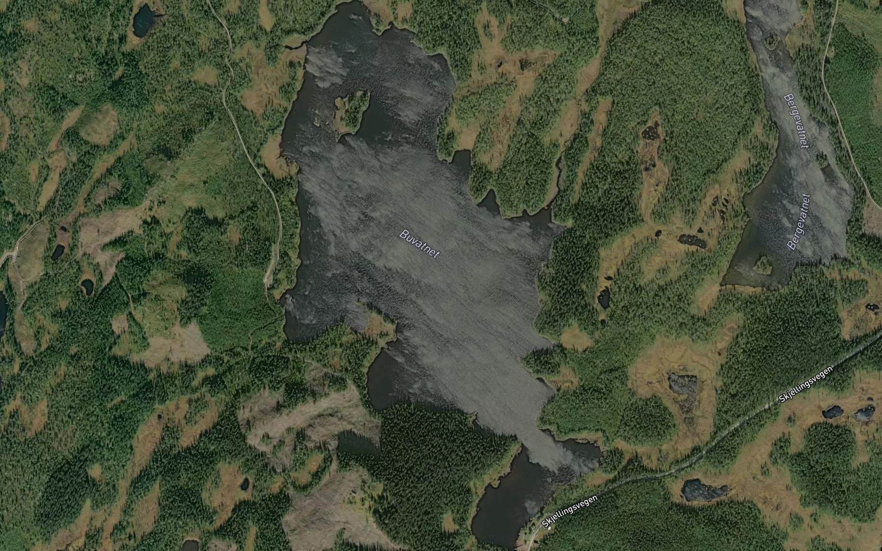 Satellite map of the Buvatnet