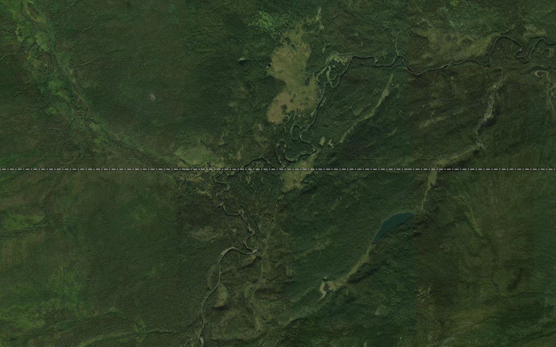 Satellite map of the Thorpe Creek
