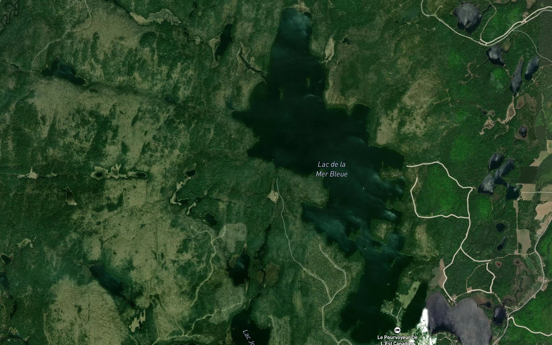 Satellite map of the Ruisseau Rondeau