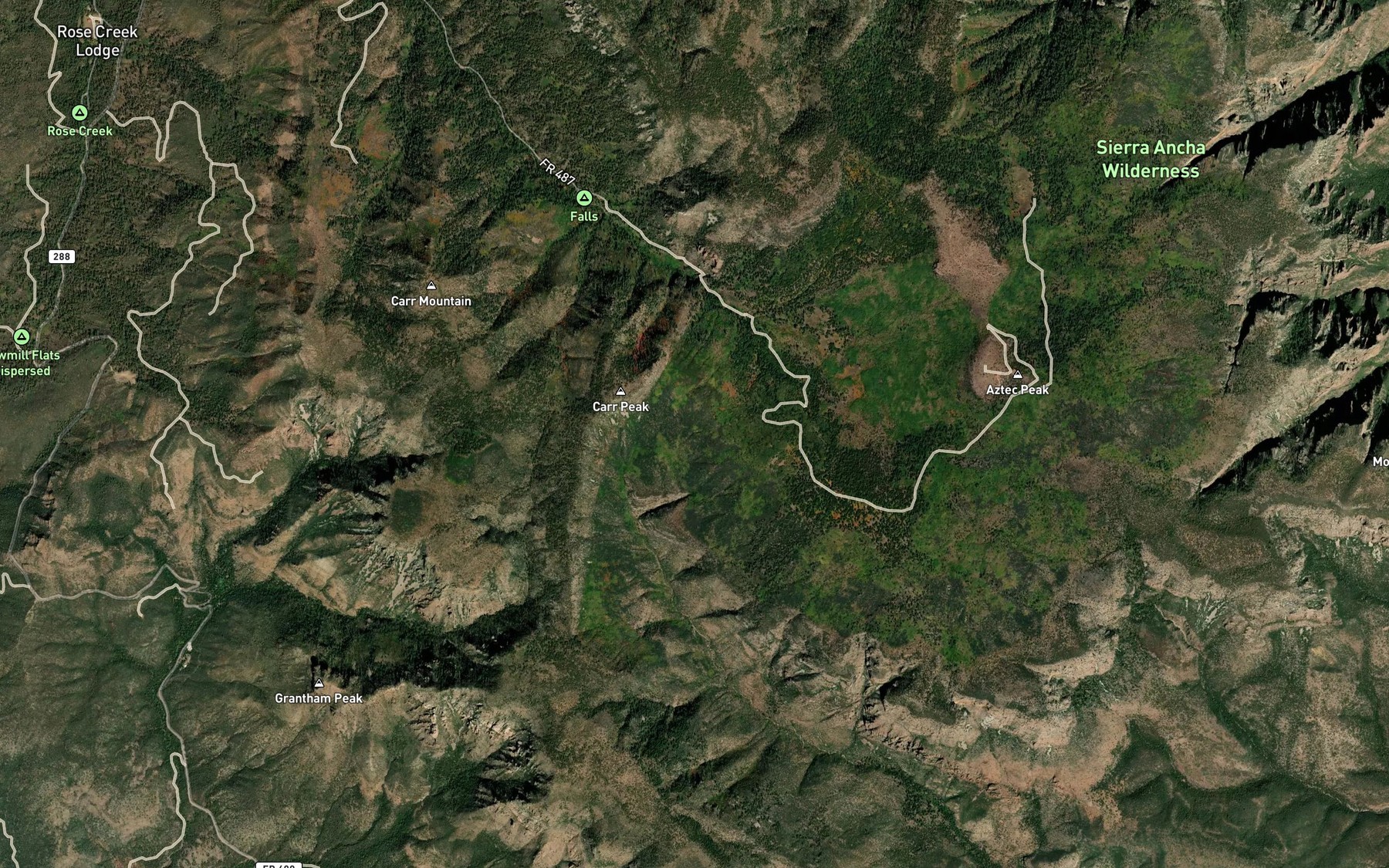 Satellite map of the Mud Spring
