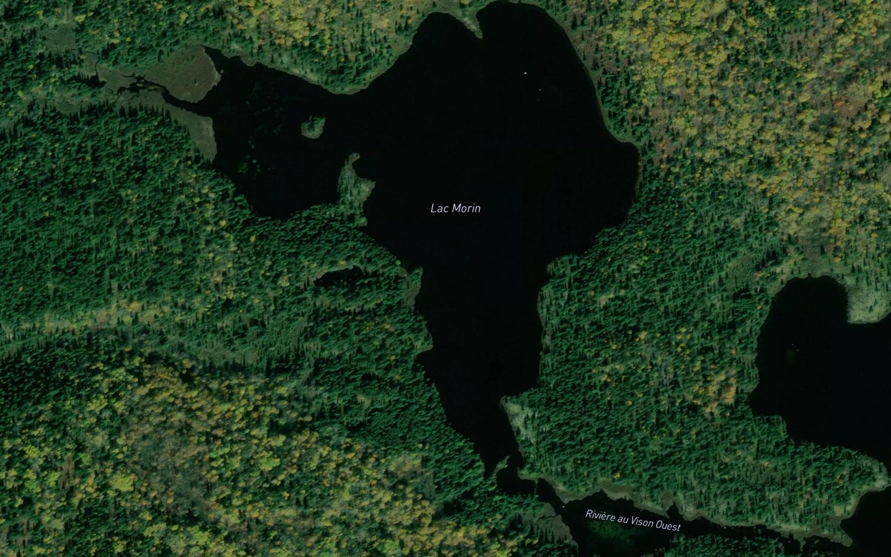 Satellite map of the Lac Morin
