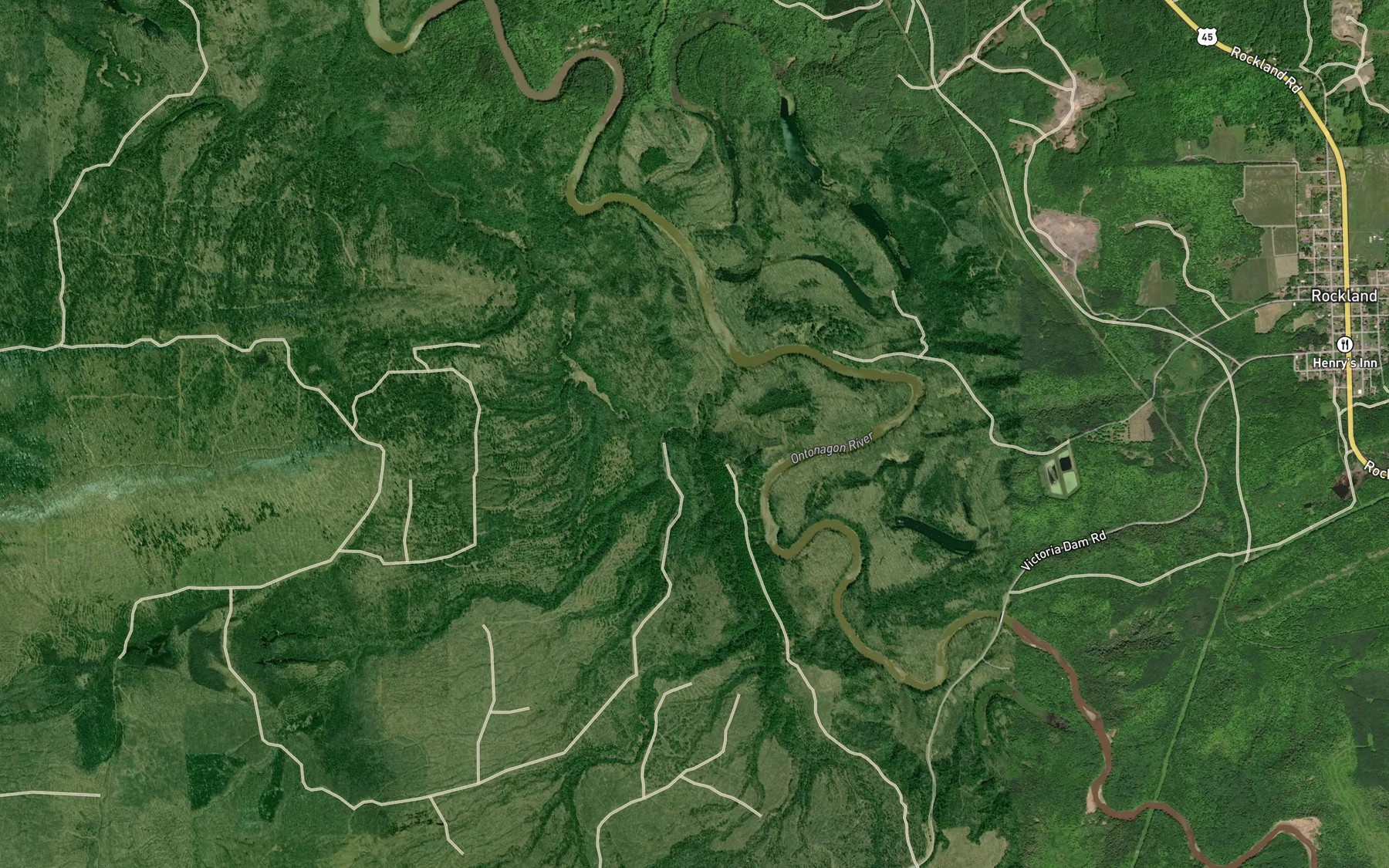 Satellite map of the Patty Creek