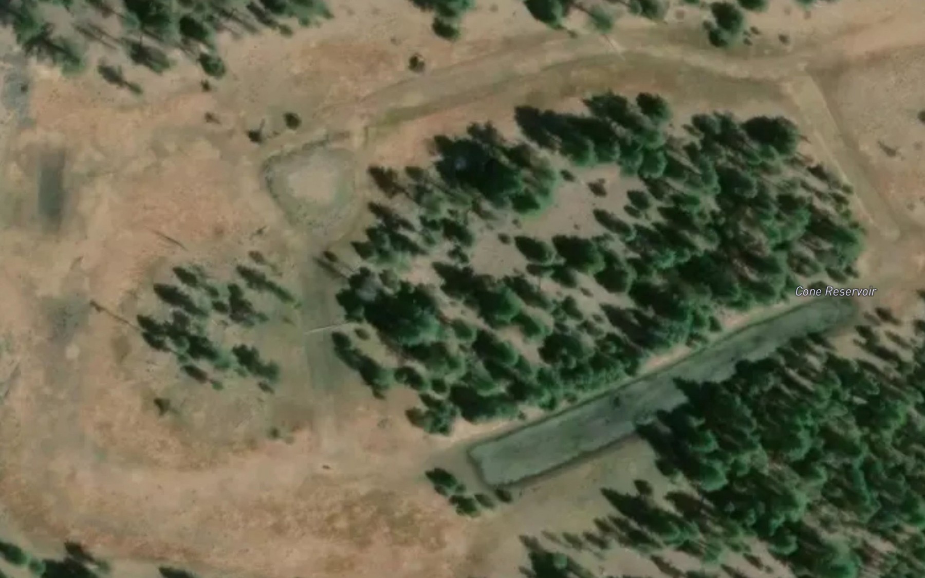 Satellite map of the Cone Reservoir