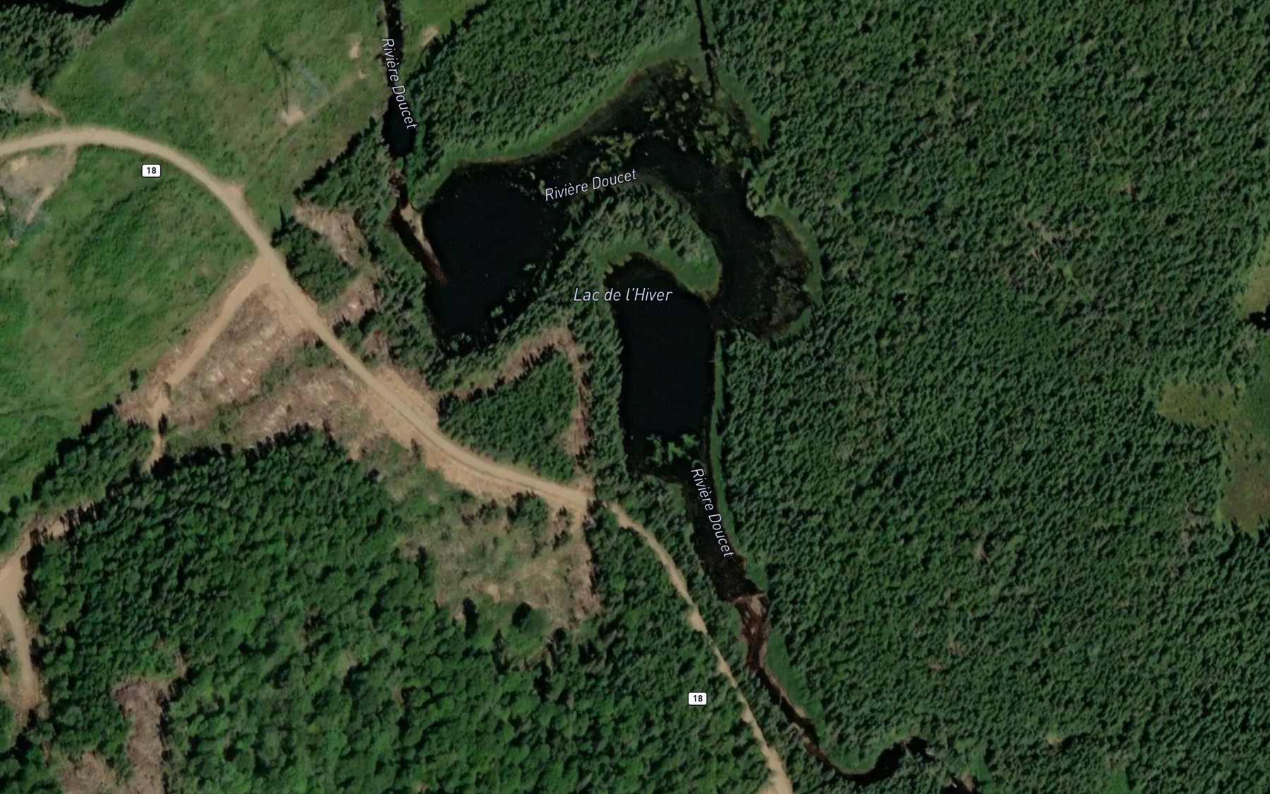 Satellite map of the Lac de l'Hiver