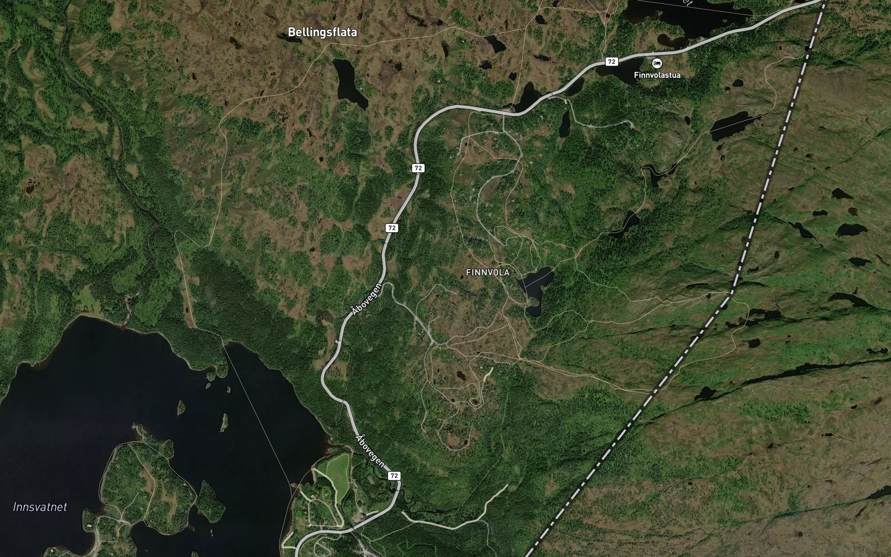 Satellite map of the Finnvollbekken
