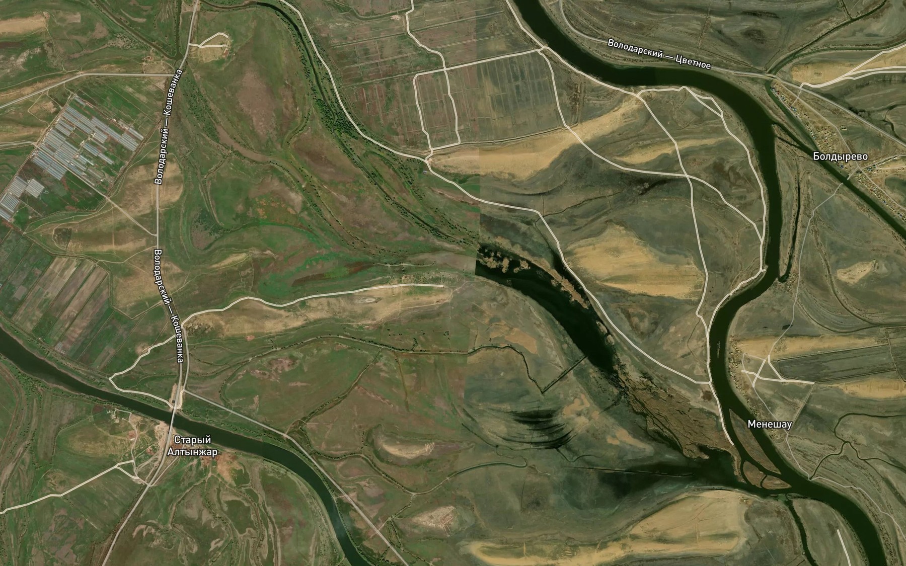 Satellite map of the Yerik Sukhaya Makarka