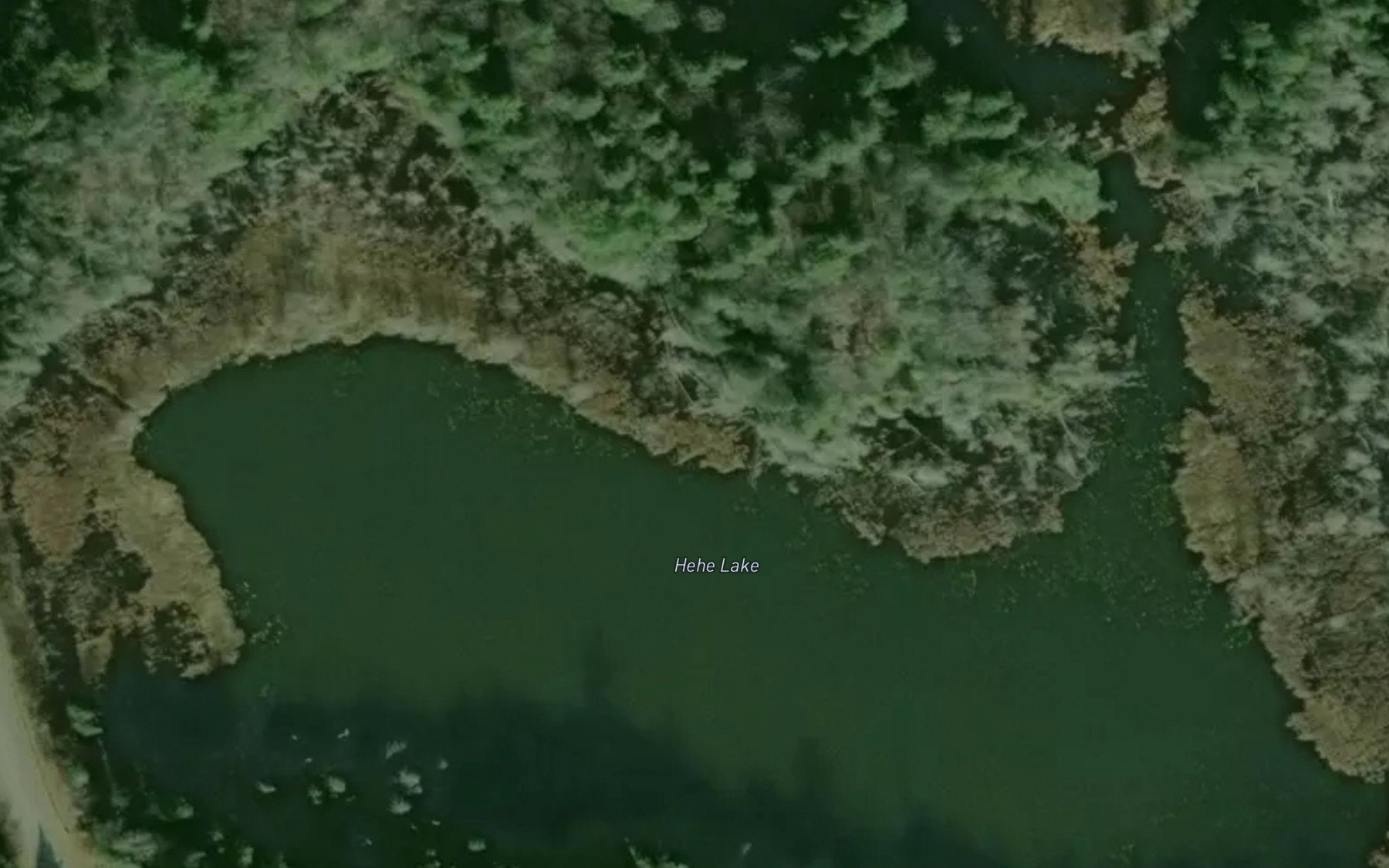Satellite map of the Hehe Lake