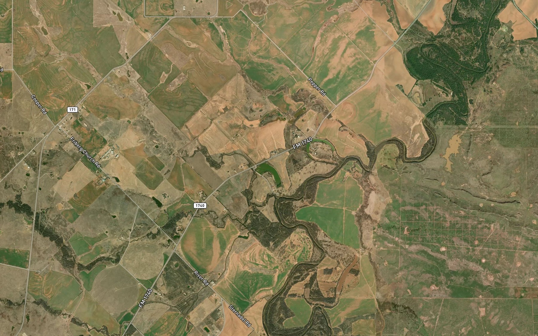 Satellite map of the Parker Estate Lake