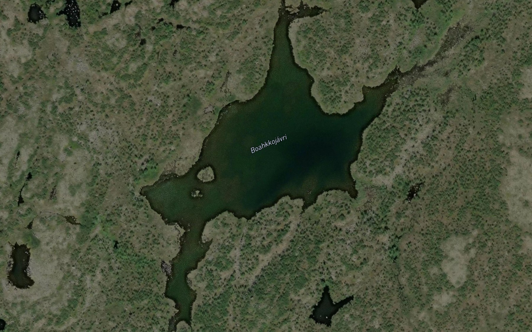 Satellite map of the Boakkujavri