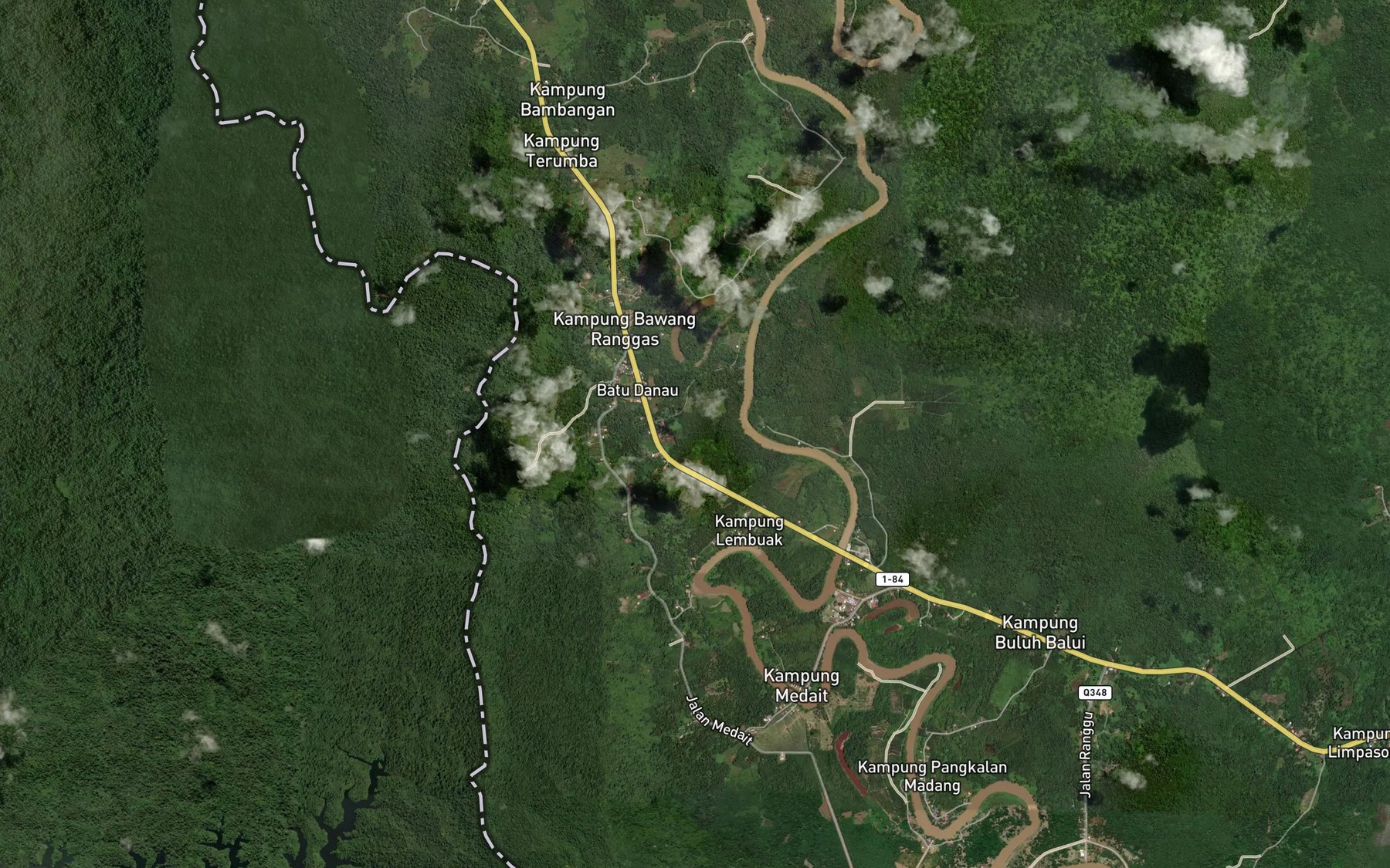 Satellite map of the Sungai Kiwa