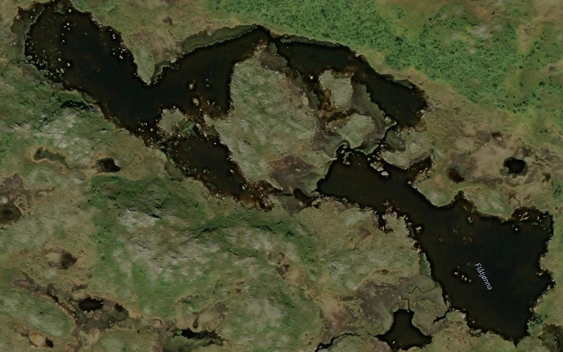 Satellite map of the Flatjorna