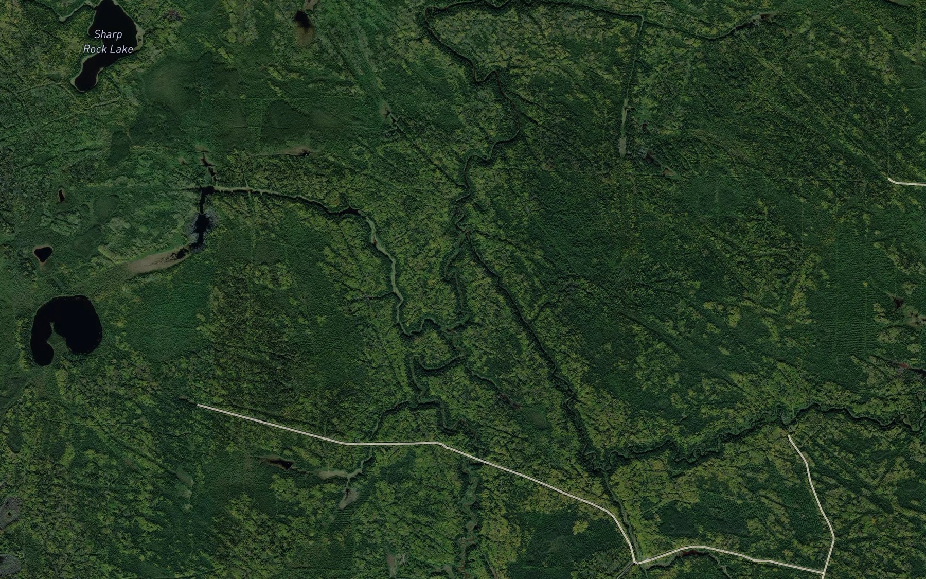 Satellite map of the Kakashabike River