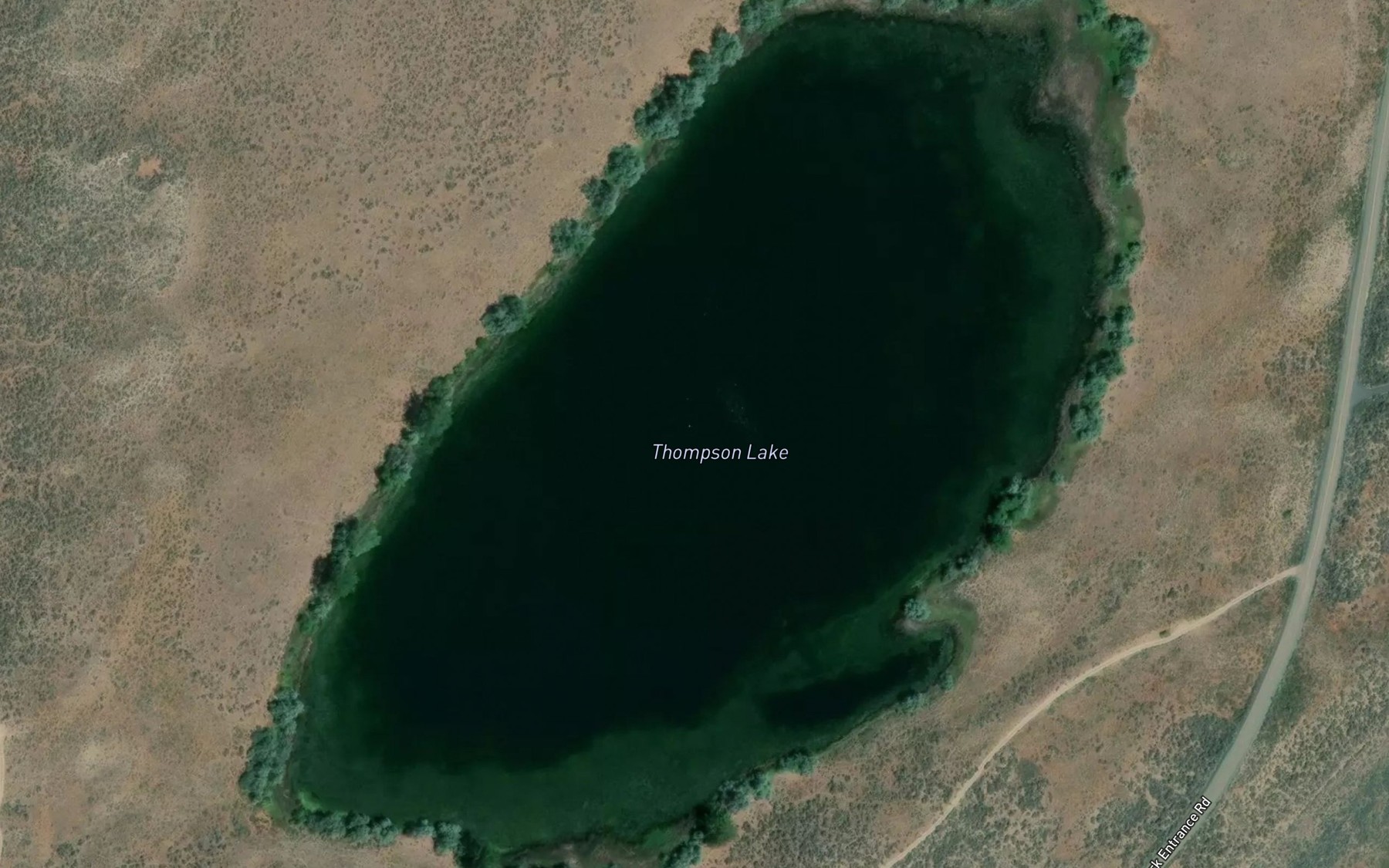 Satellite map of the Thompson Lake