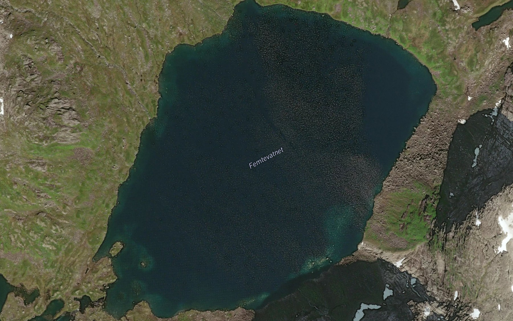 Satellite map of the Femtevatnet