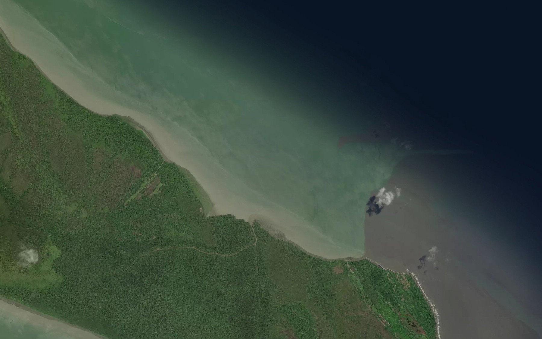 Satellite map of the Aberese Creek