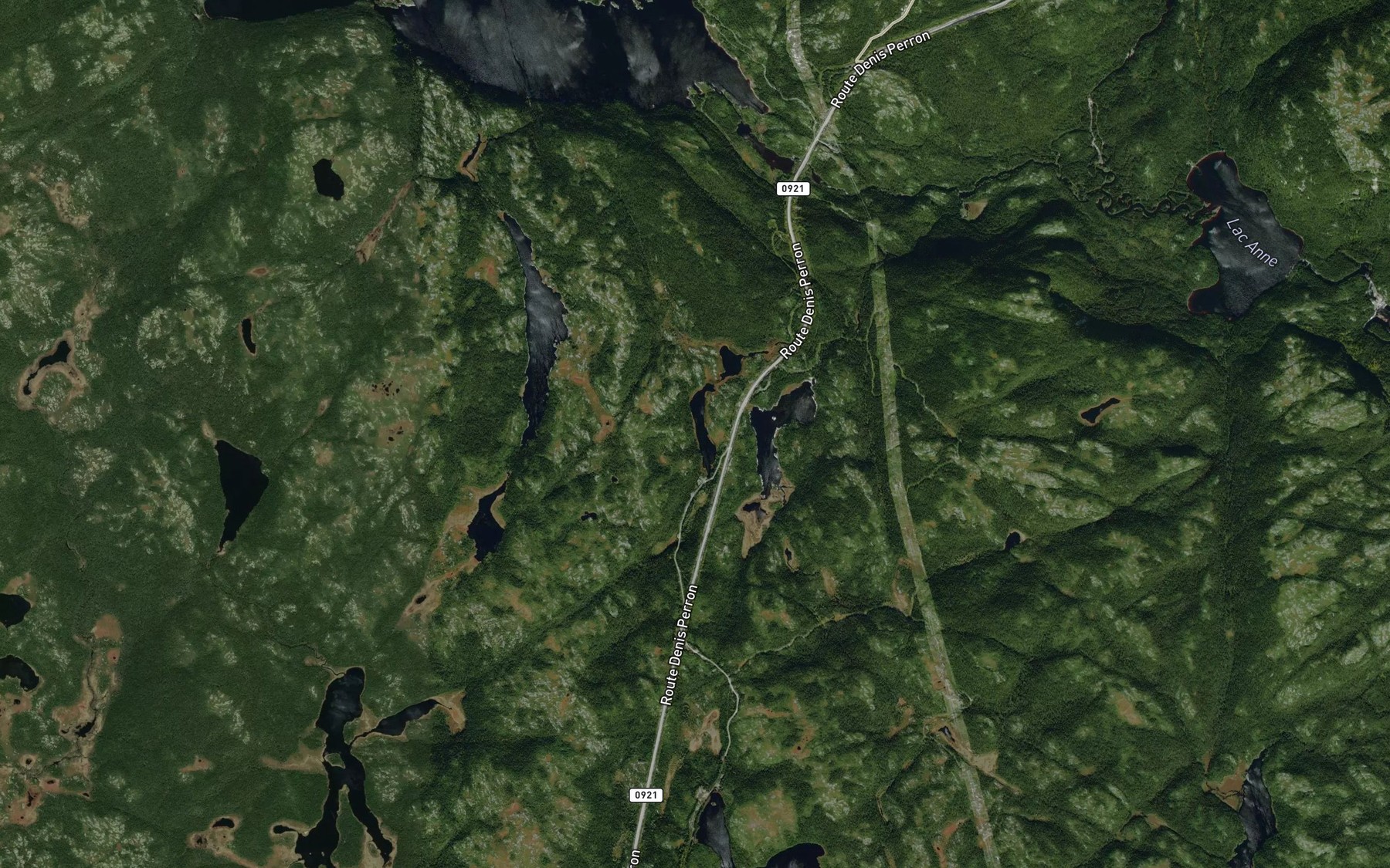 Satellite map of the Lac du Sabre
