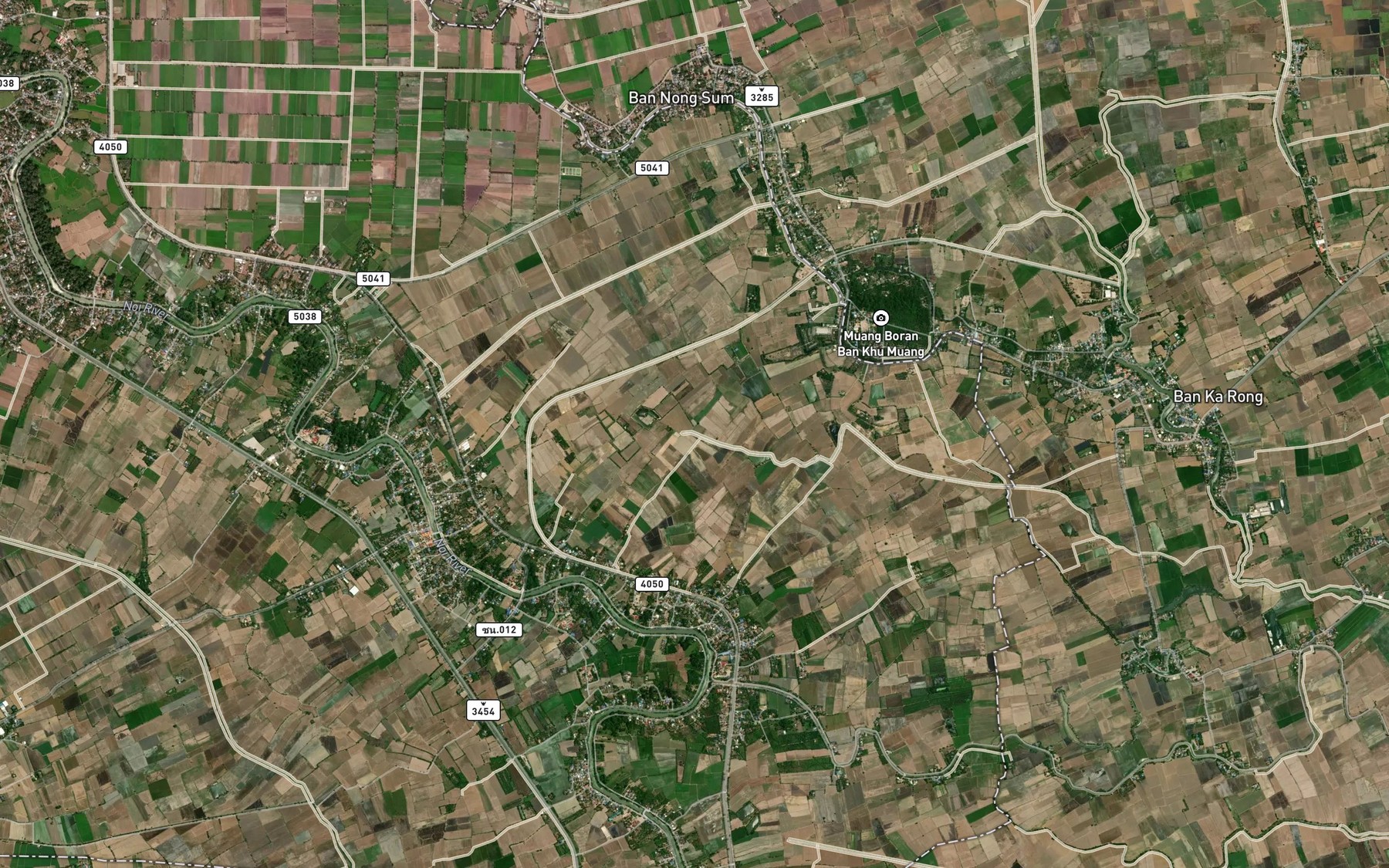 Satellite map of the Khlong Pak Raet