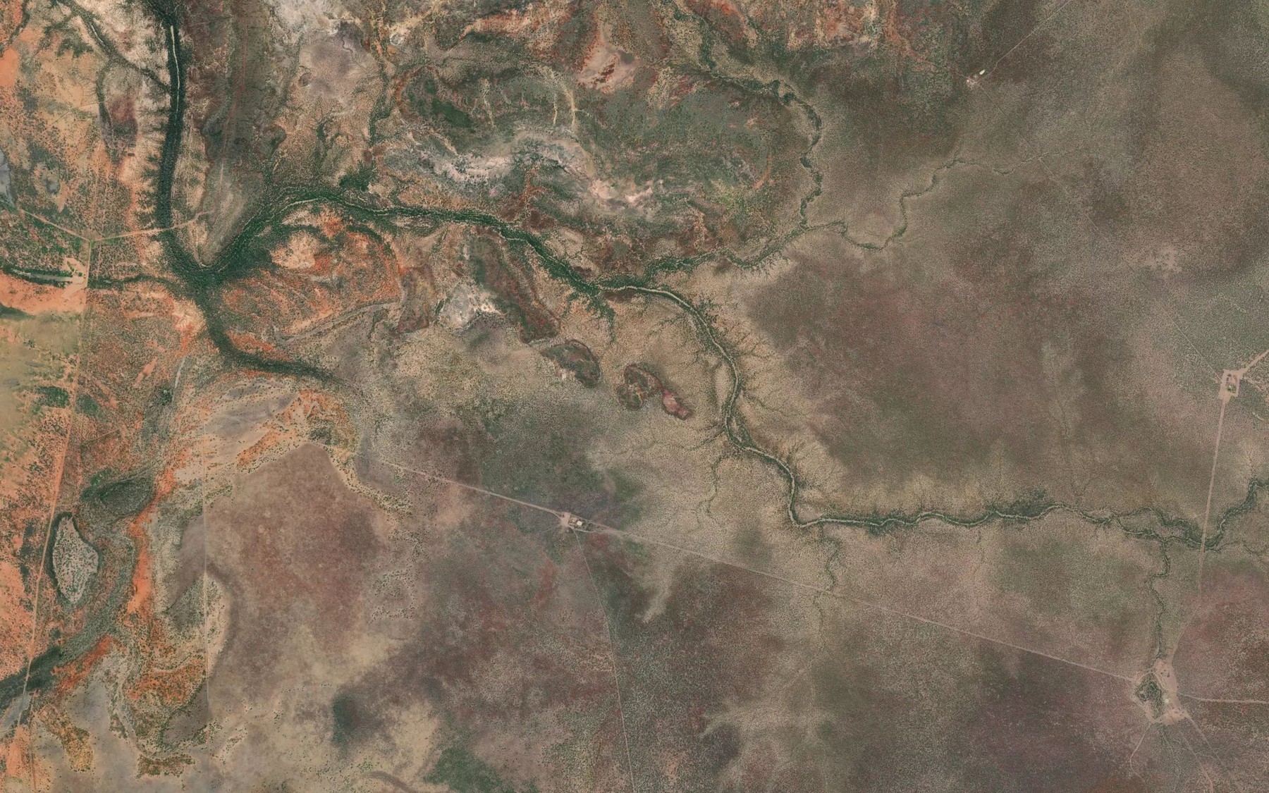 Satellite map of the Surprise Creek