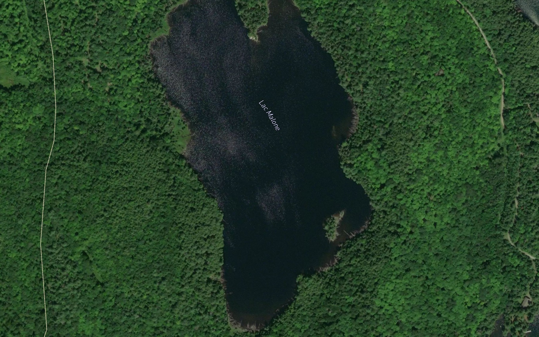Satellite map of the Lac Malone