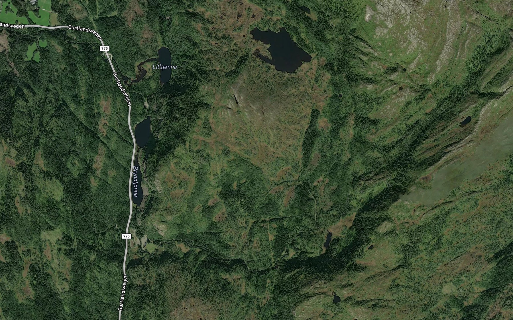 Satellite map of the Slettfjellbekken