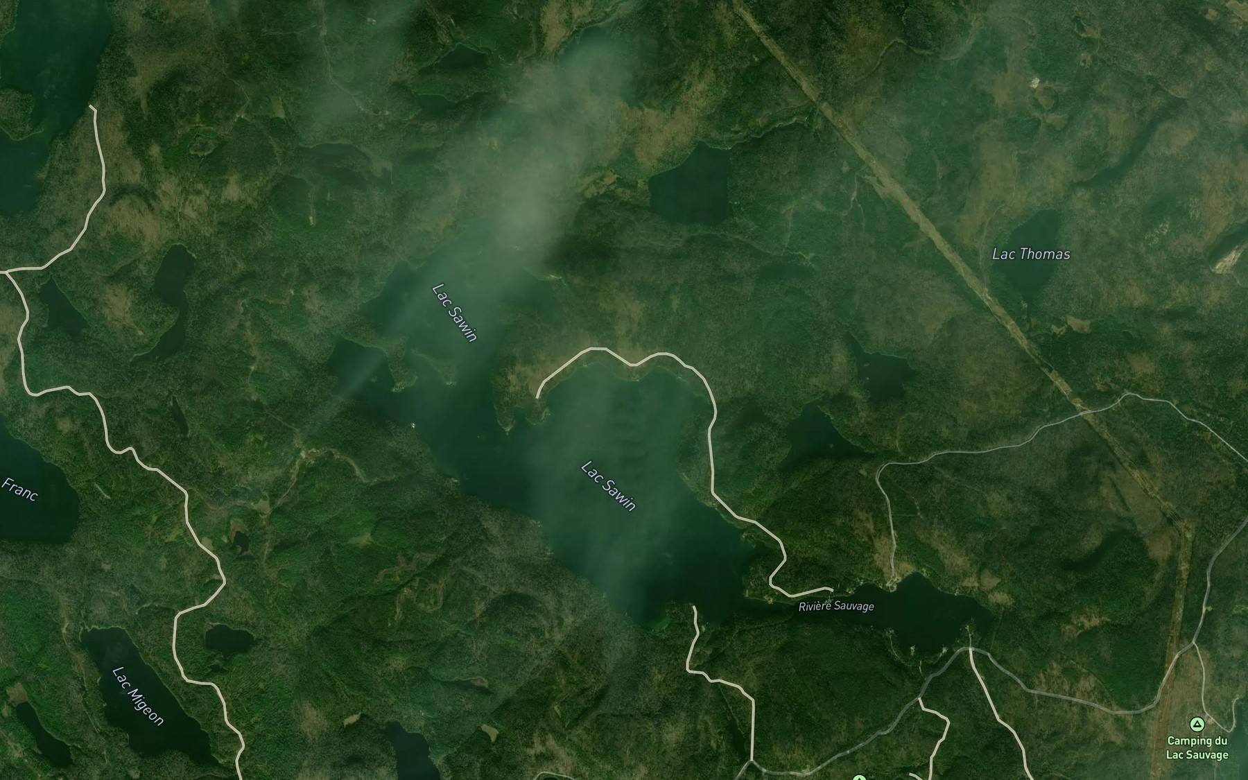 Satellite map of the Baie Frenette