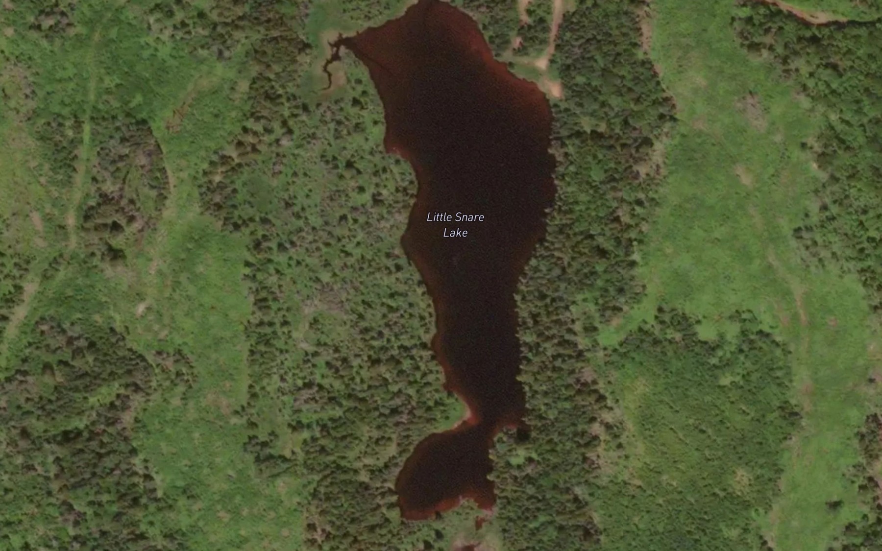 Satellite map of the Little Snare Lake