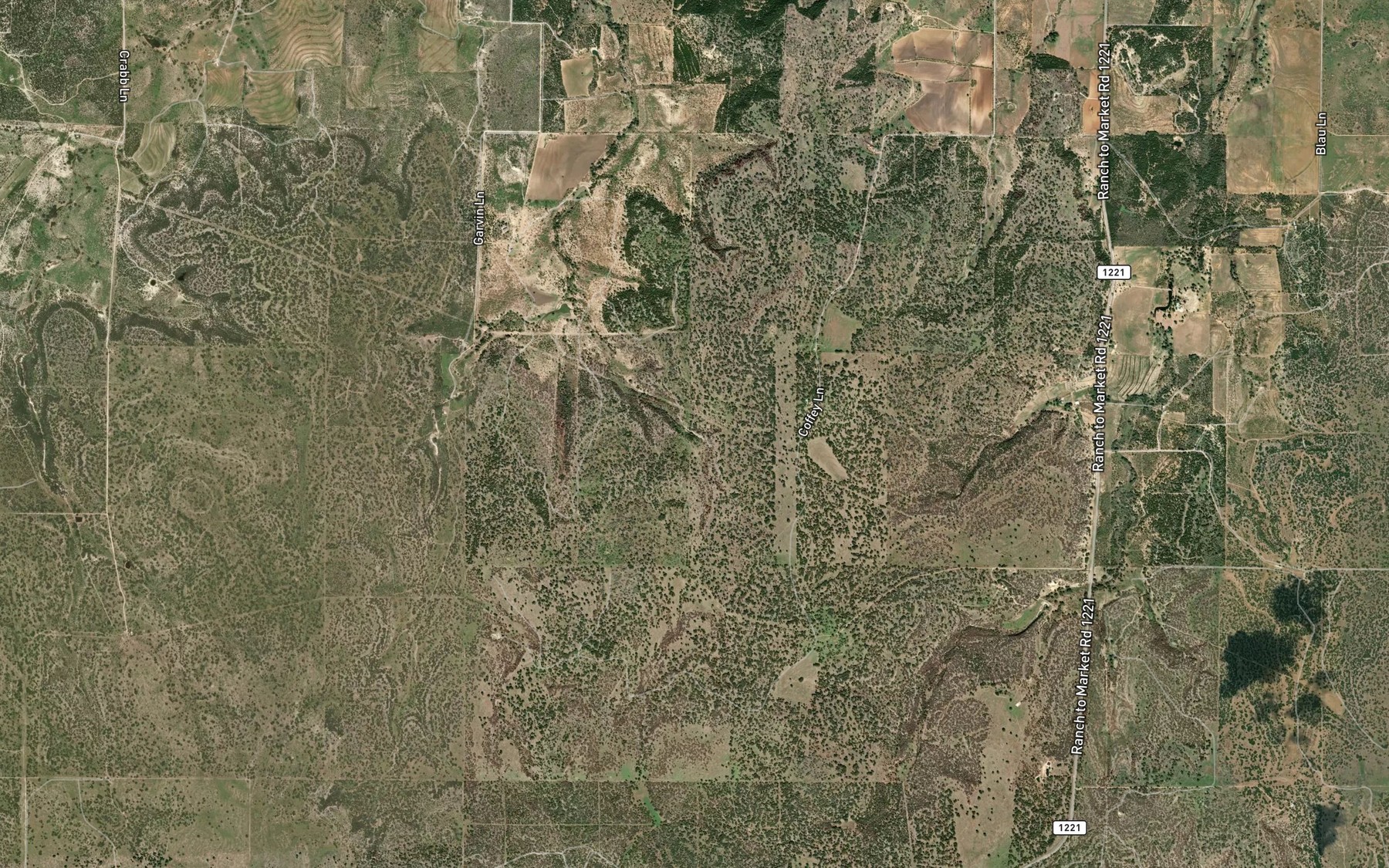 Satellite map of the Rolston Spring
