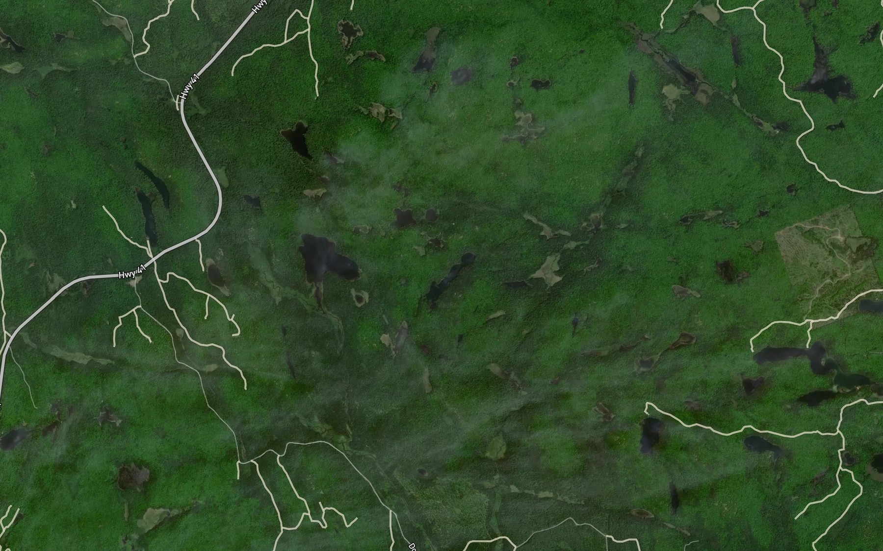 Satellite map of the Long Lake