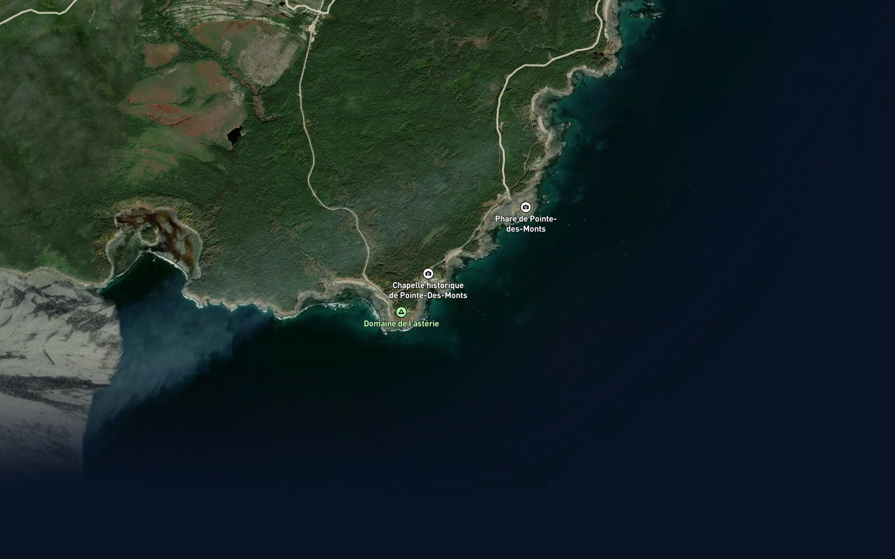 Satellite map of the Anse a Charlotte