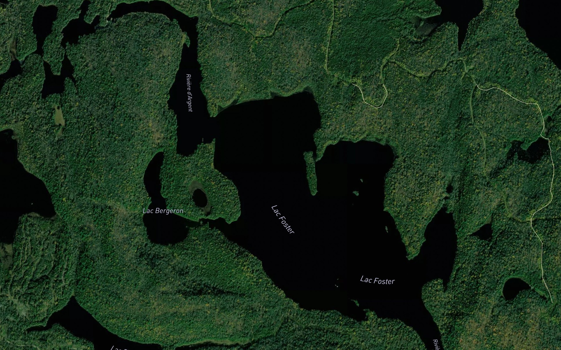 Satellite map of the Lac Foster