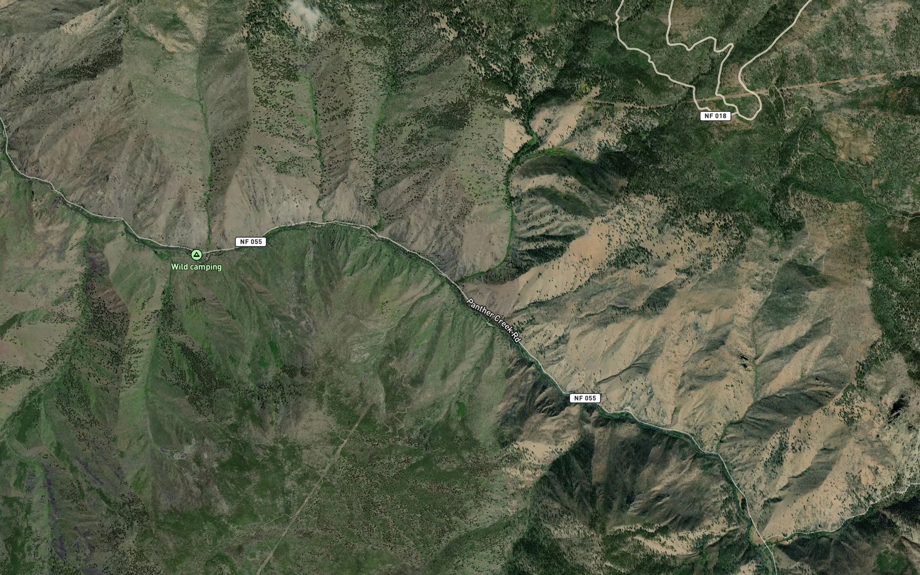 Satellite map of the Big Jureano Creek