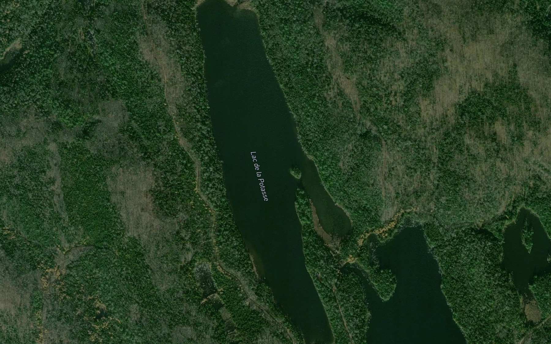 Satellite map of the Lac de la Potasse