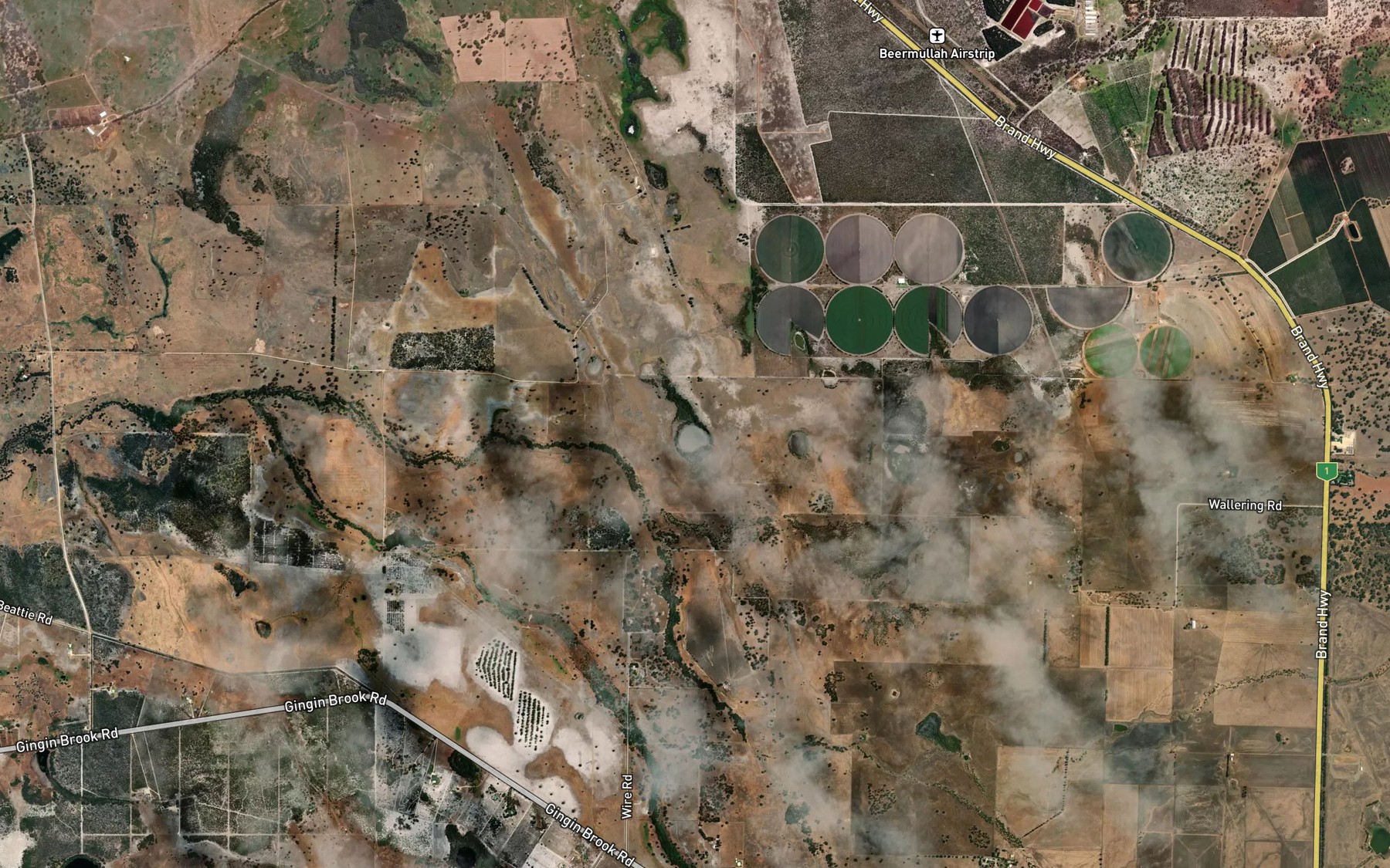 Satellite map of the Boonalarup Lake