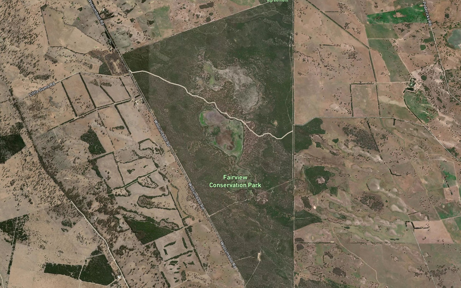 Satellite map of the Kangoora Lagoon