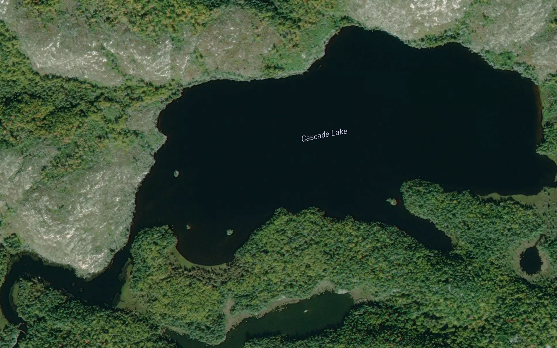 Satellite map of the Cascade Lake