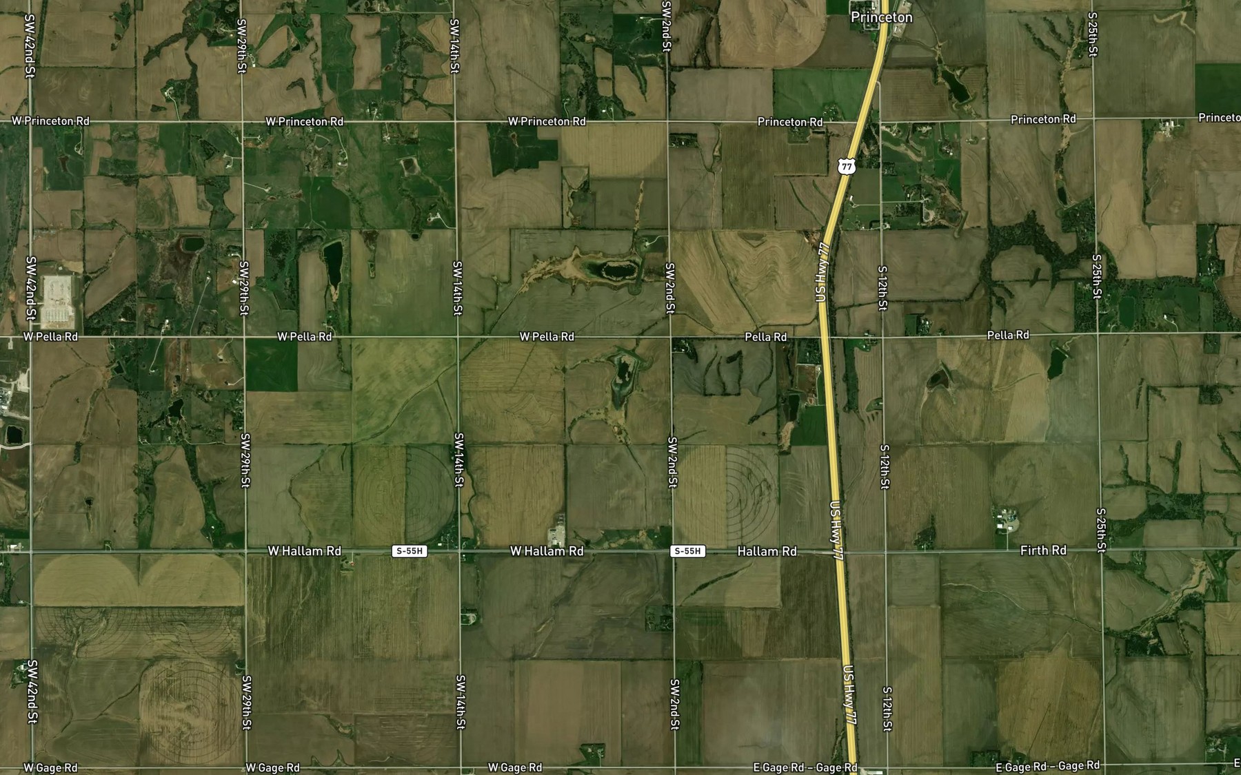 Satellite map of the Upper Big Nemaha Reservoir 15-E