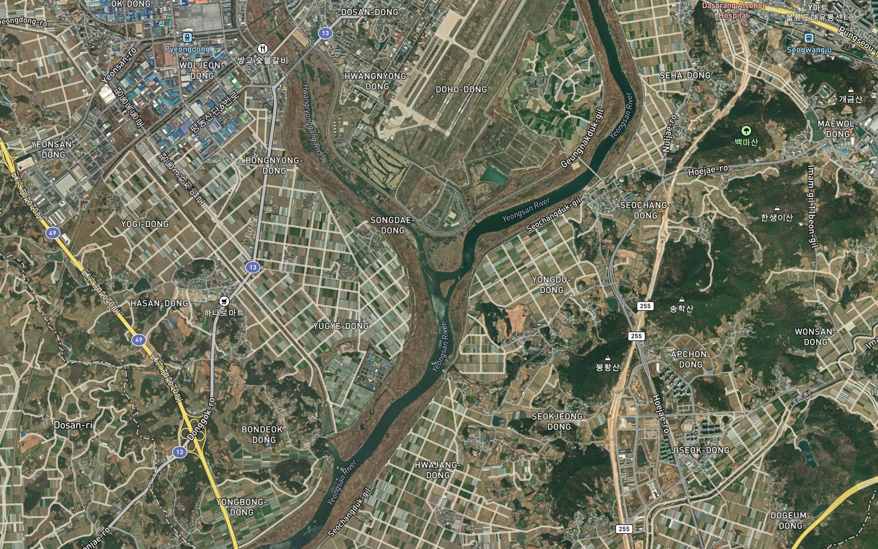 Satellite map of the Kungnak-kang