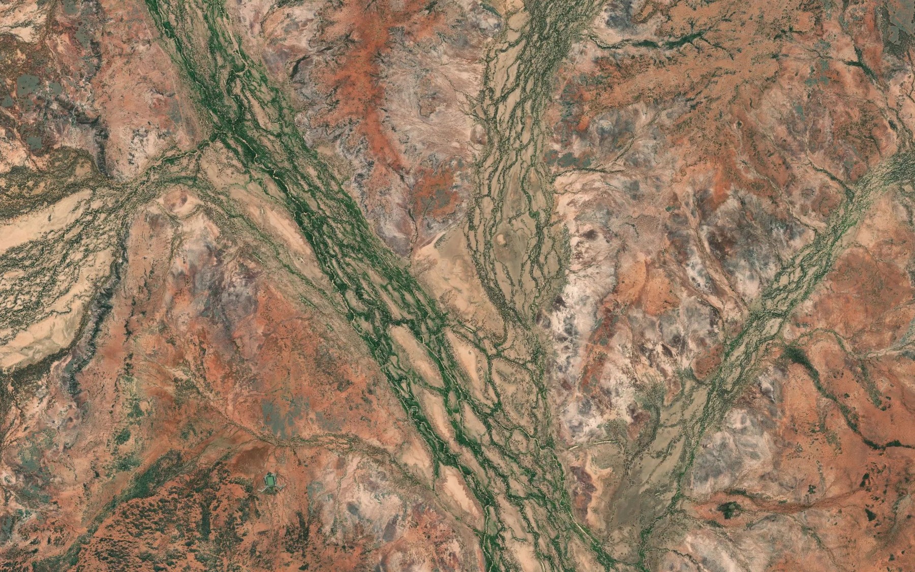 Satellite map of the Silsoe Creek