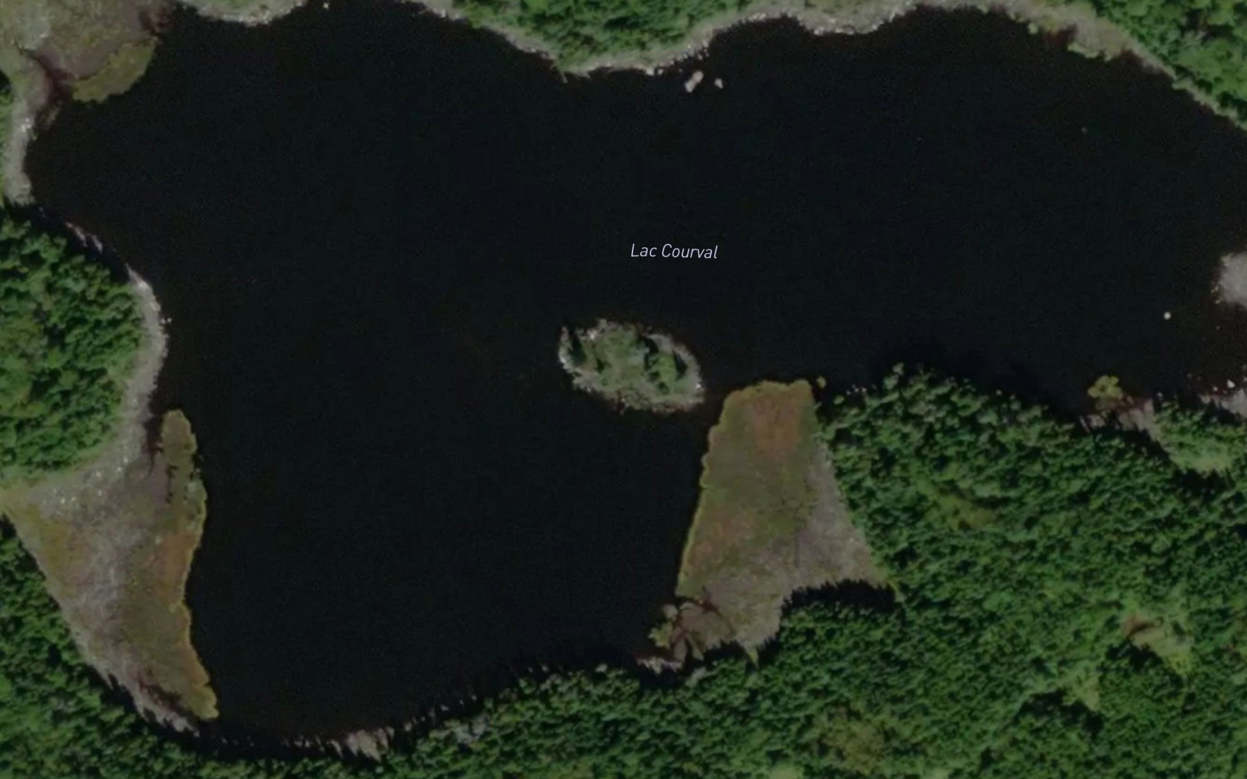 Satellite map of the Lac Courval