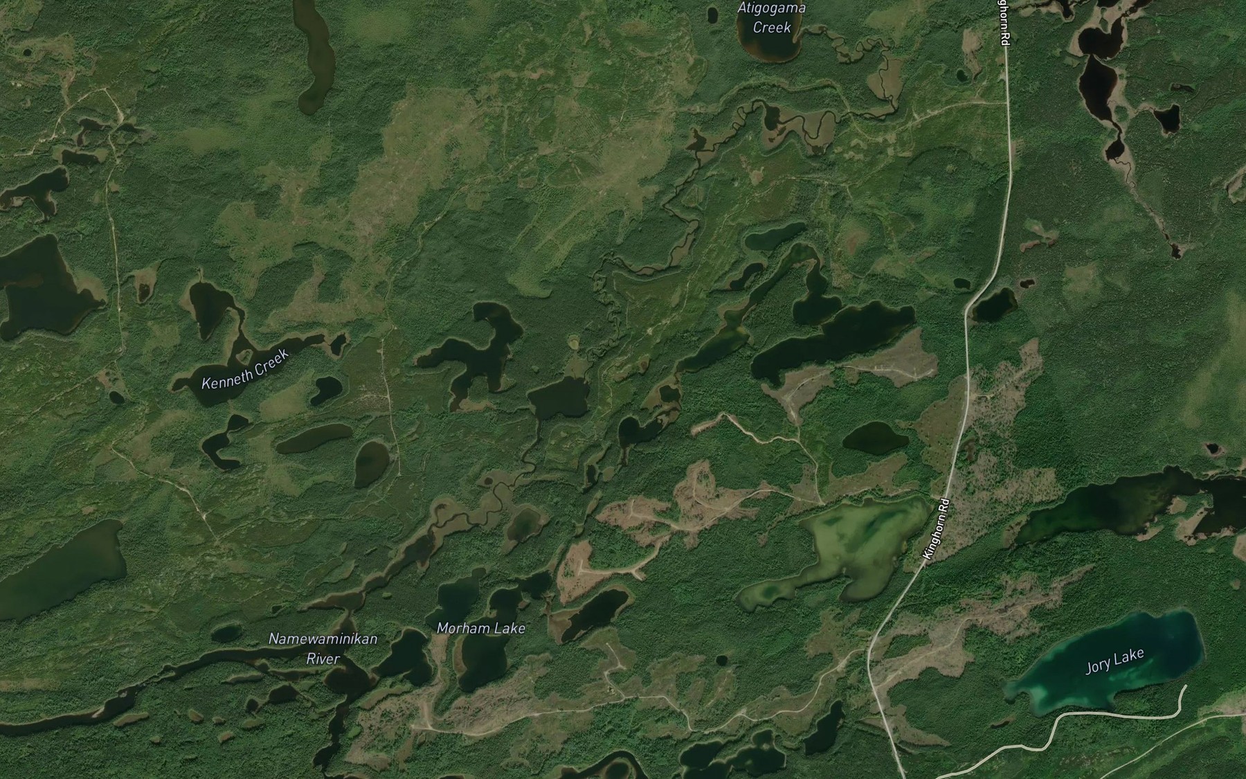 Satellite map of the Atigogama Creek