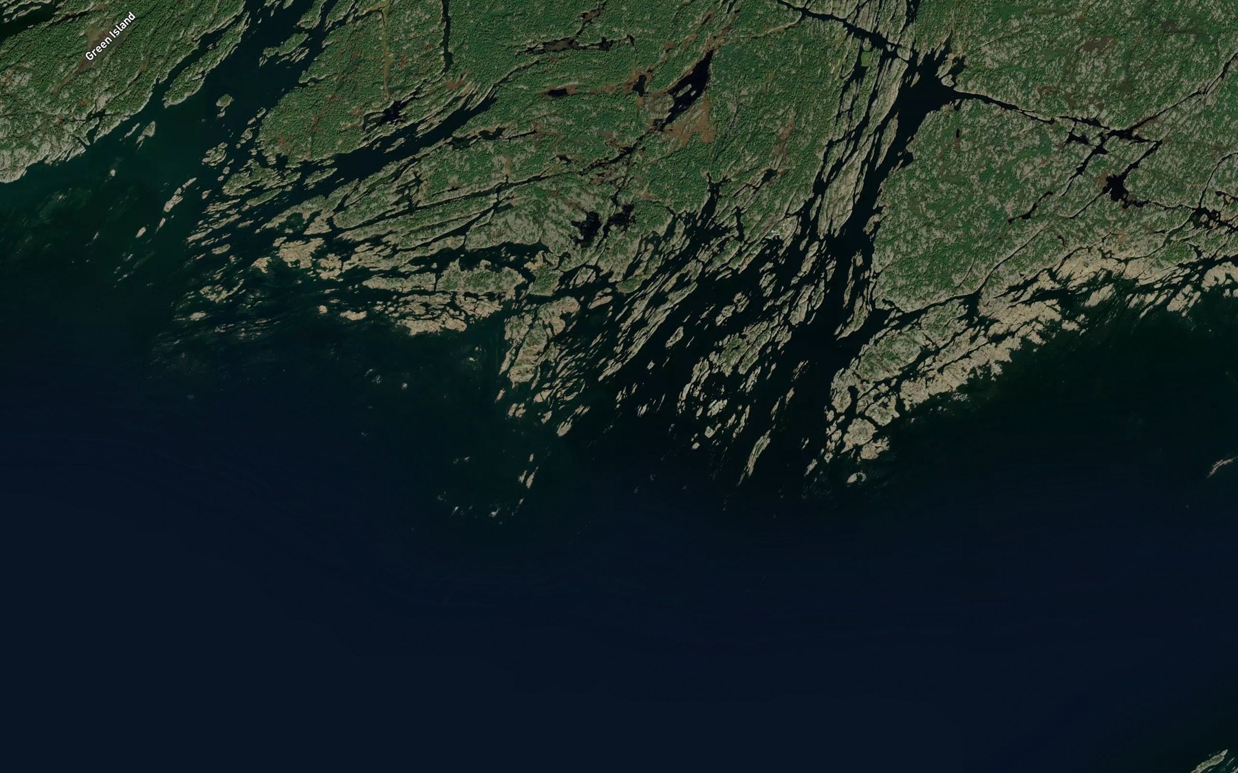 Satellite map of the Lodge Channel