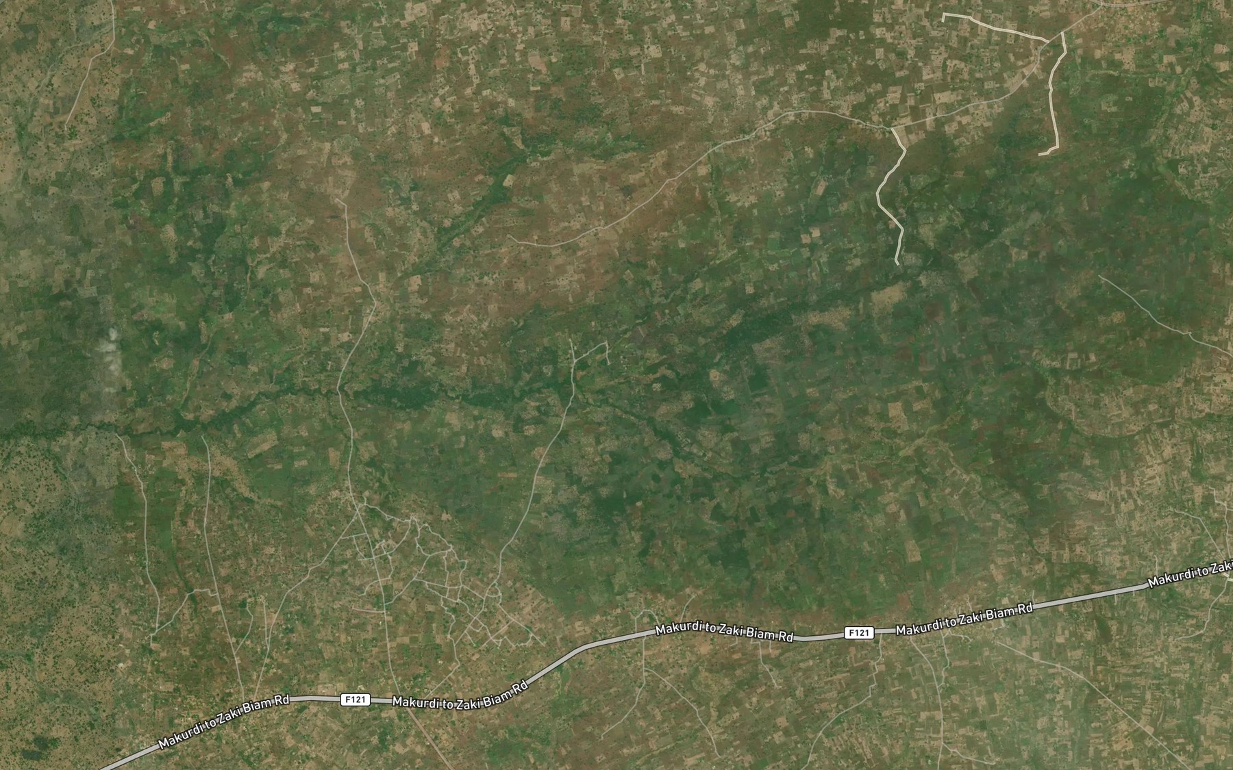 Satellite map of the River Ushisha