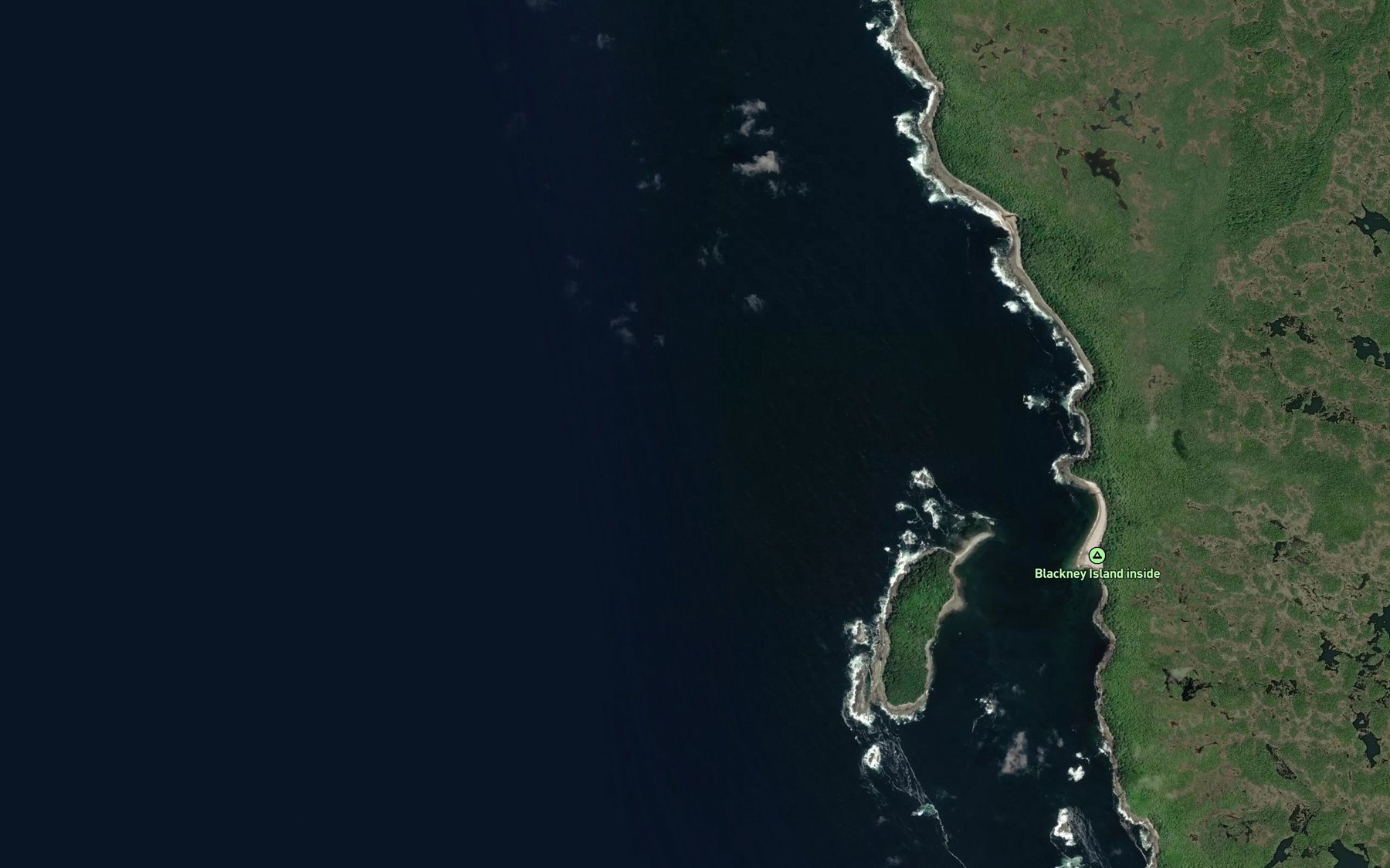 Satellite map of the Fitz Roy Reef