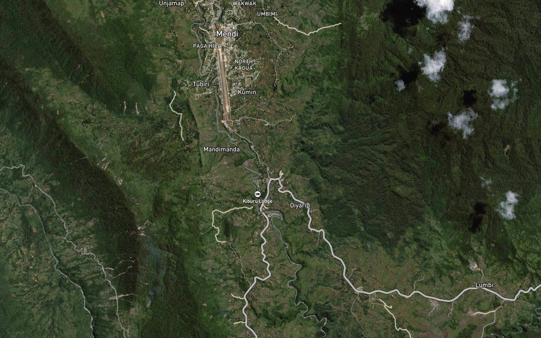 Satellite map of the Kolongia River