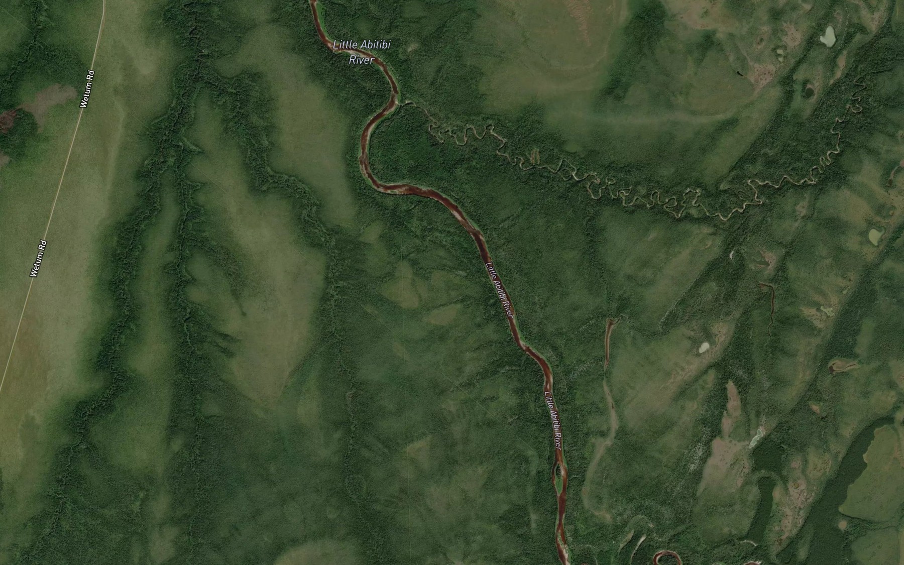 Satellite map of the Heath Creek