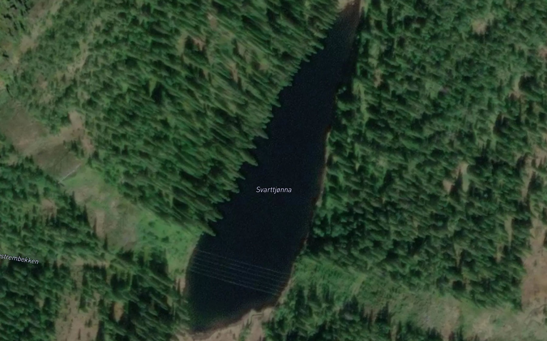 Satellite map of the Svarttjorna